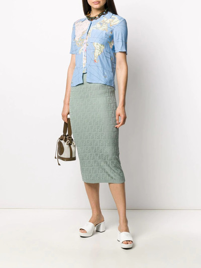 FENDI FF motif pencil skirt outlook