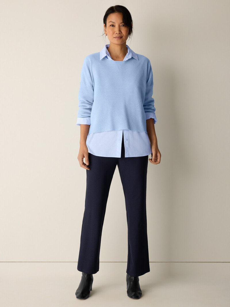 EILEEN FISHER Italian Cashmere Crew Neck Top outlook