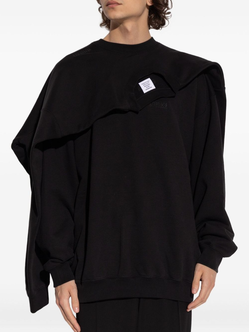 VETEMENTS layered cotton sweatshirt outlook