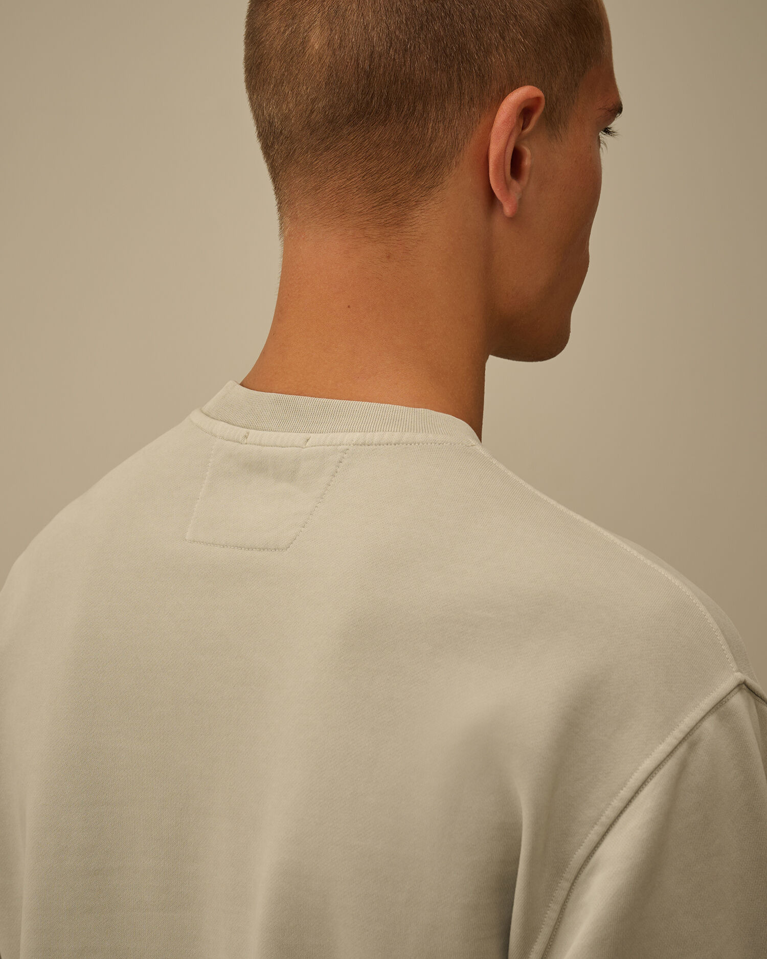 Brushed and Emerized Diagonal Fleece Crewneck Logo Sweatshirt - 6