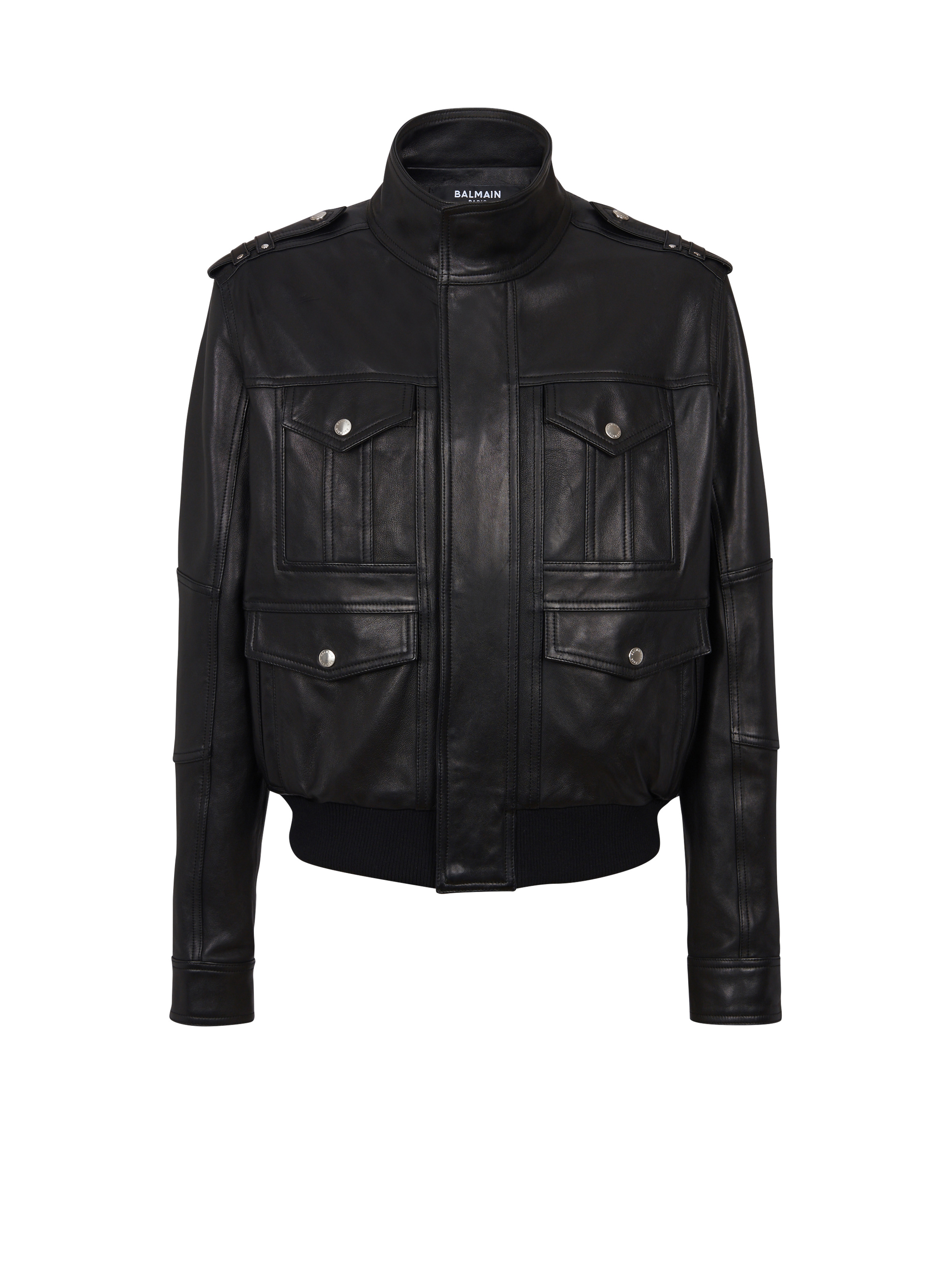 Lambskin leather jacket with 4 pockets - 1