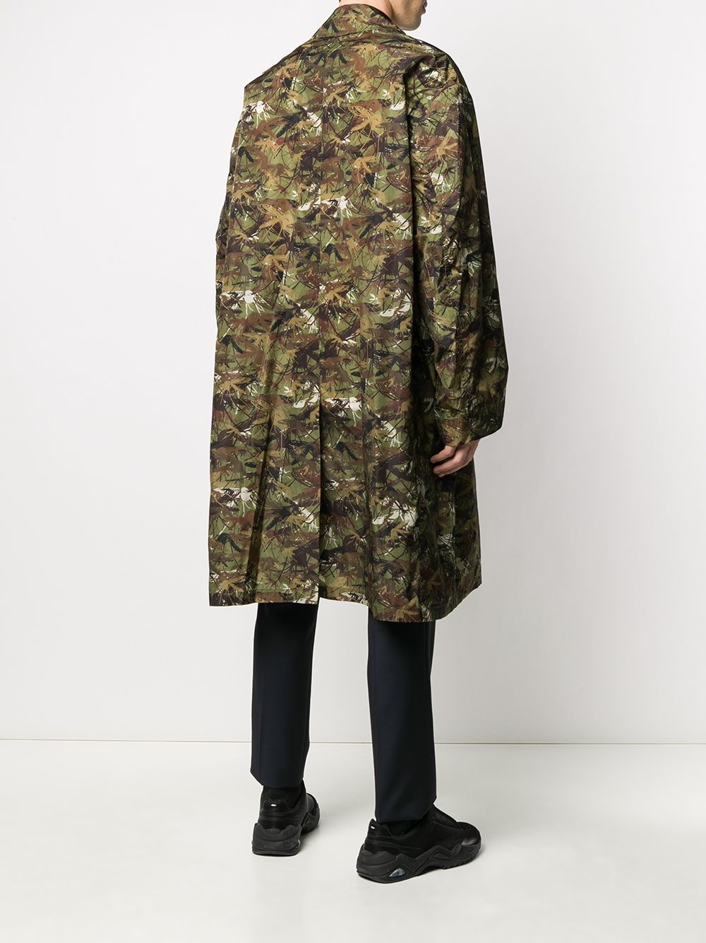 camouflage-print single-breasted coat - 4