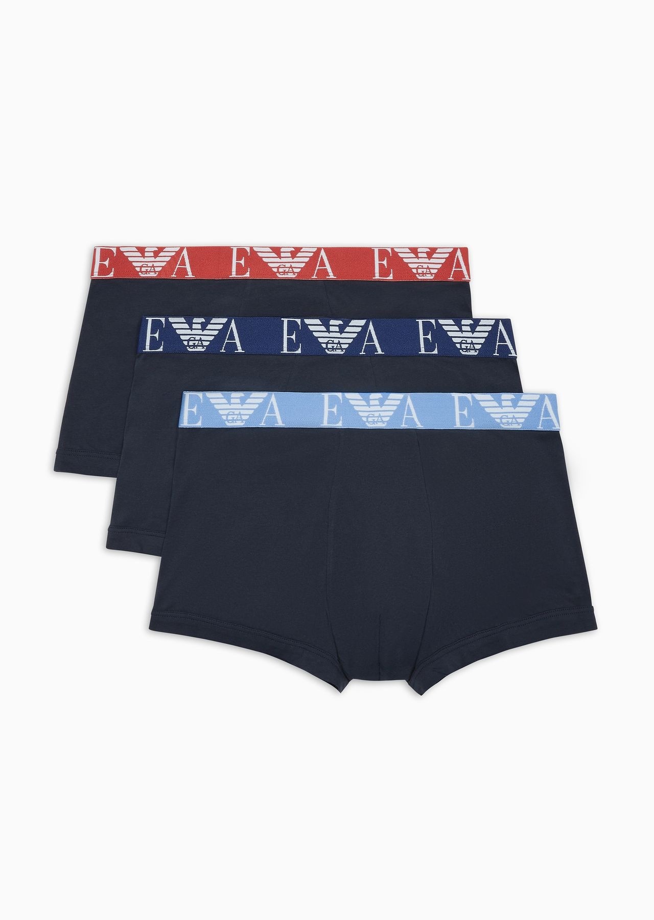 Three-pack of boxer briefs with bold monogram logo - 1