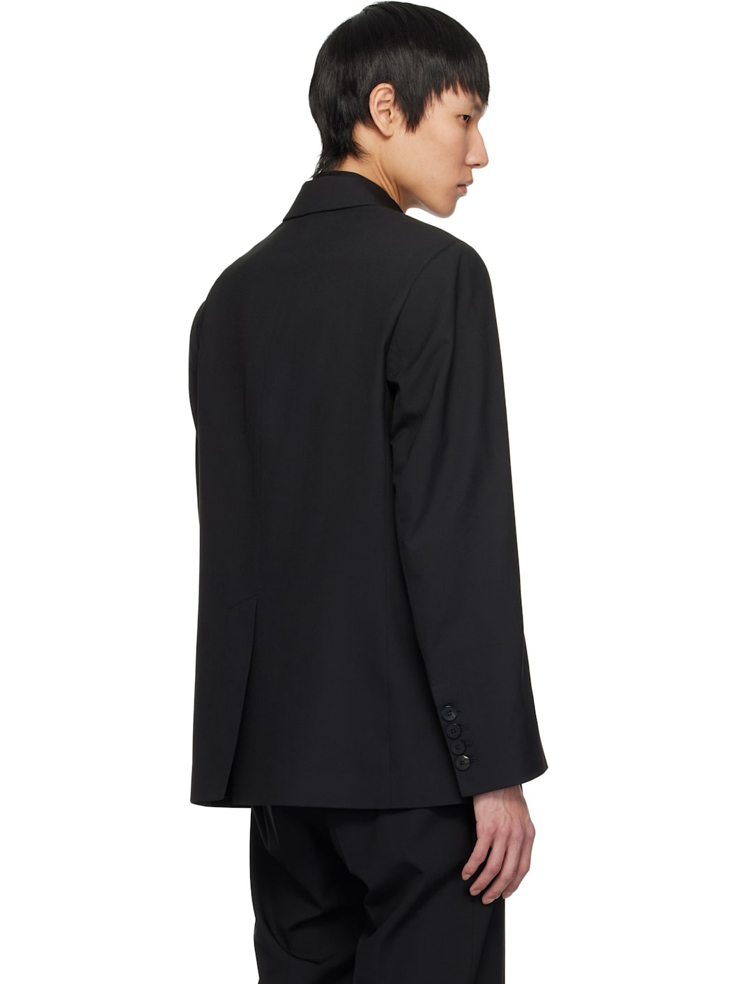 Black Double-Breasted Blazer - 3