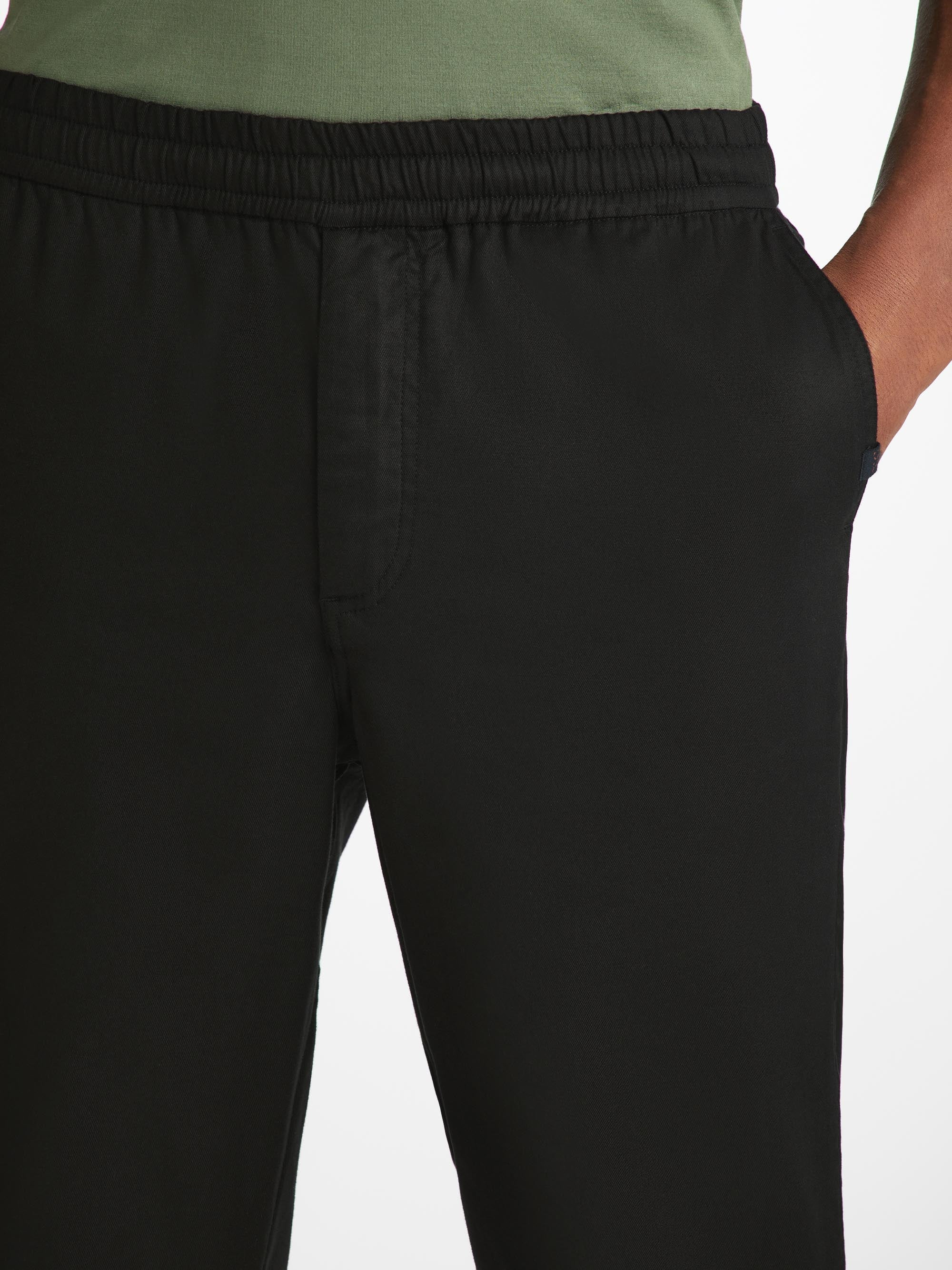 Men's Trousers Harris Lyocell Cotton Black - 5