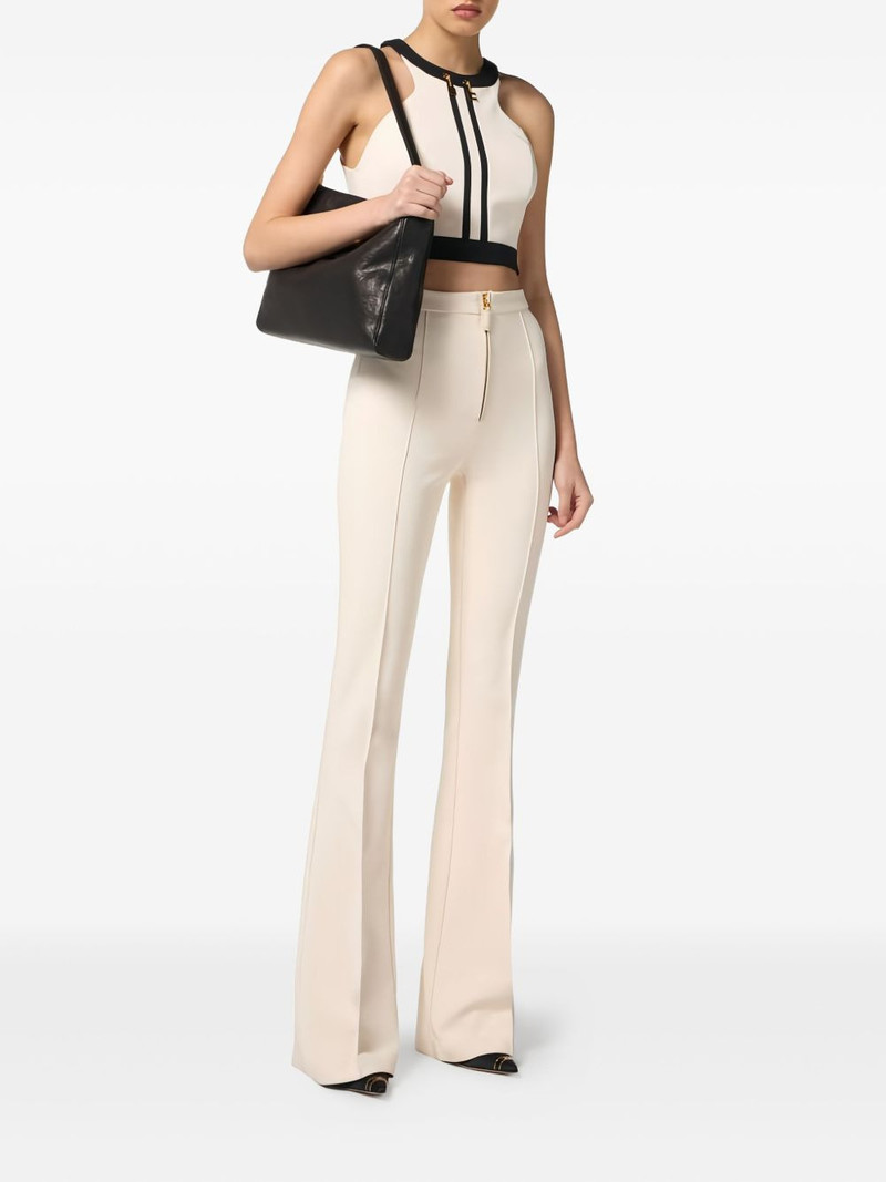 ELISABETTA FRANCHI colour-block chain-detail top outlook