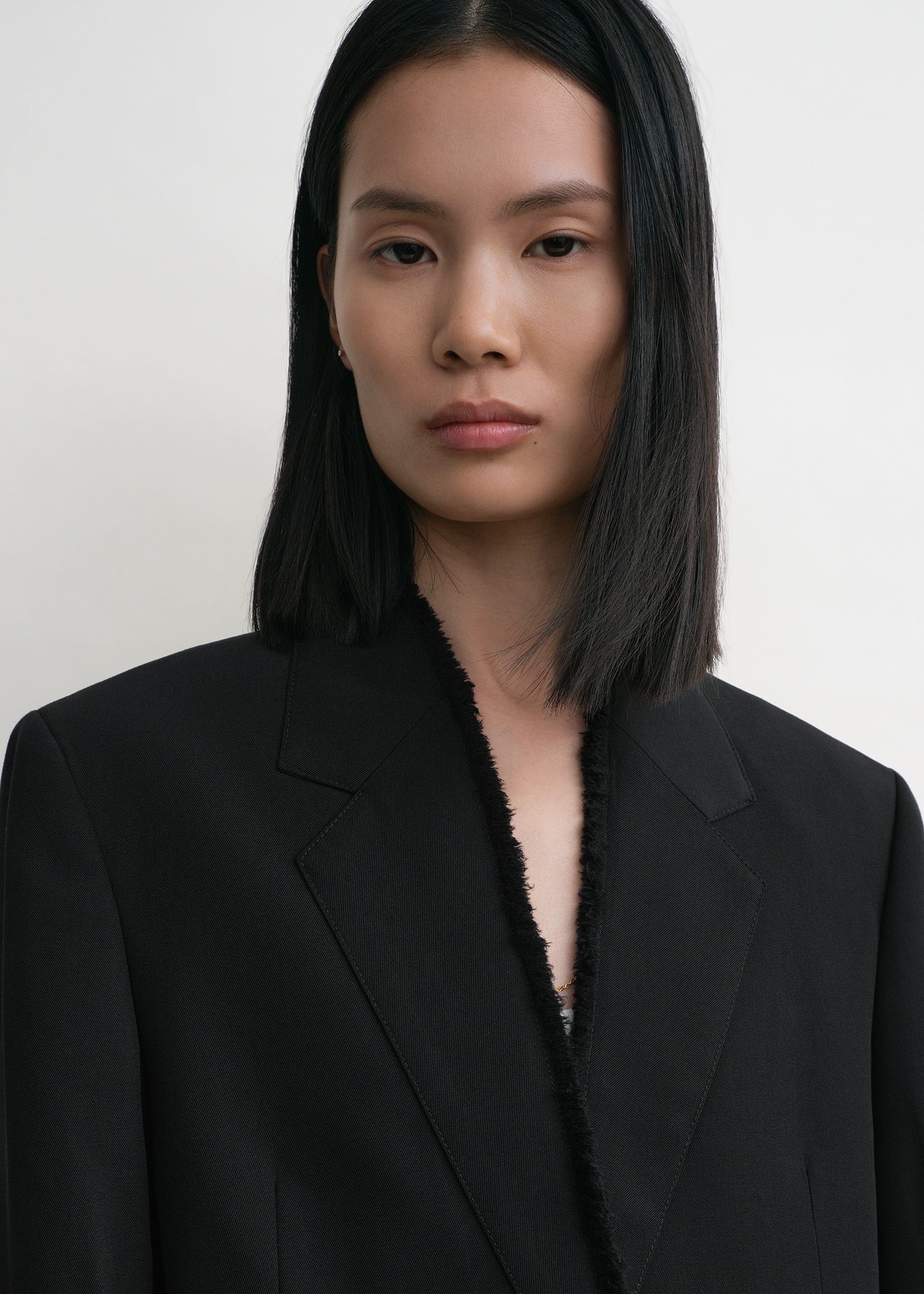 Raw lapel jacket black - 6