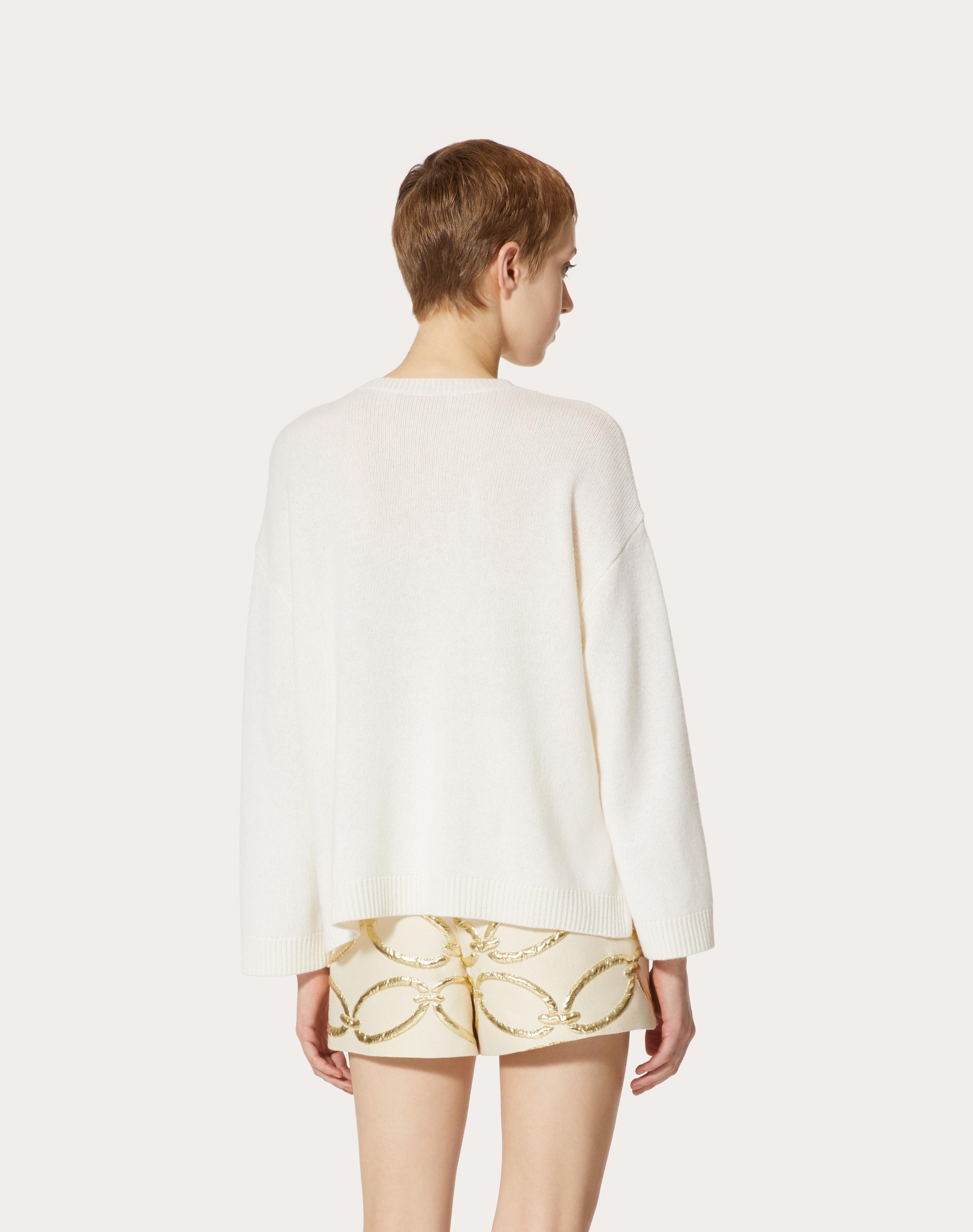 VLOGO CHAIN CASHMERE SWEATER - 4