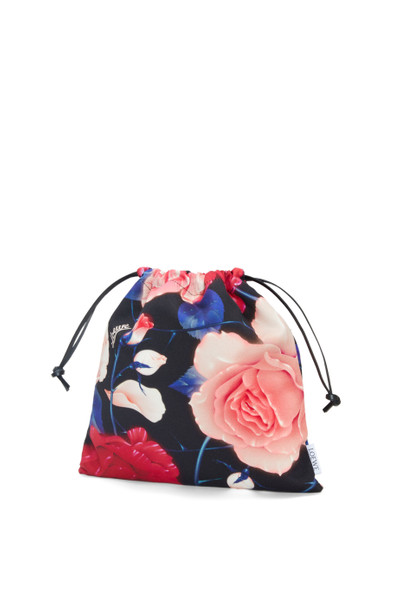 Loewe Roses drawstring pouch in canvas outlook