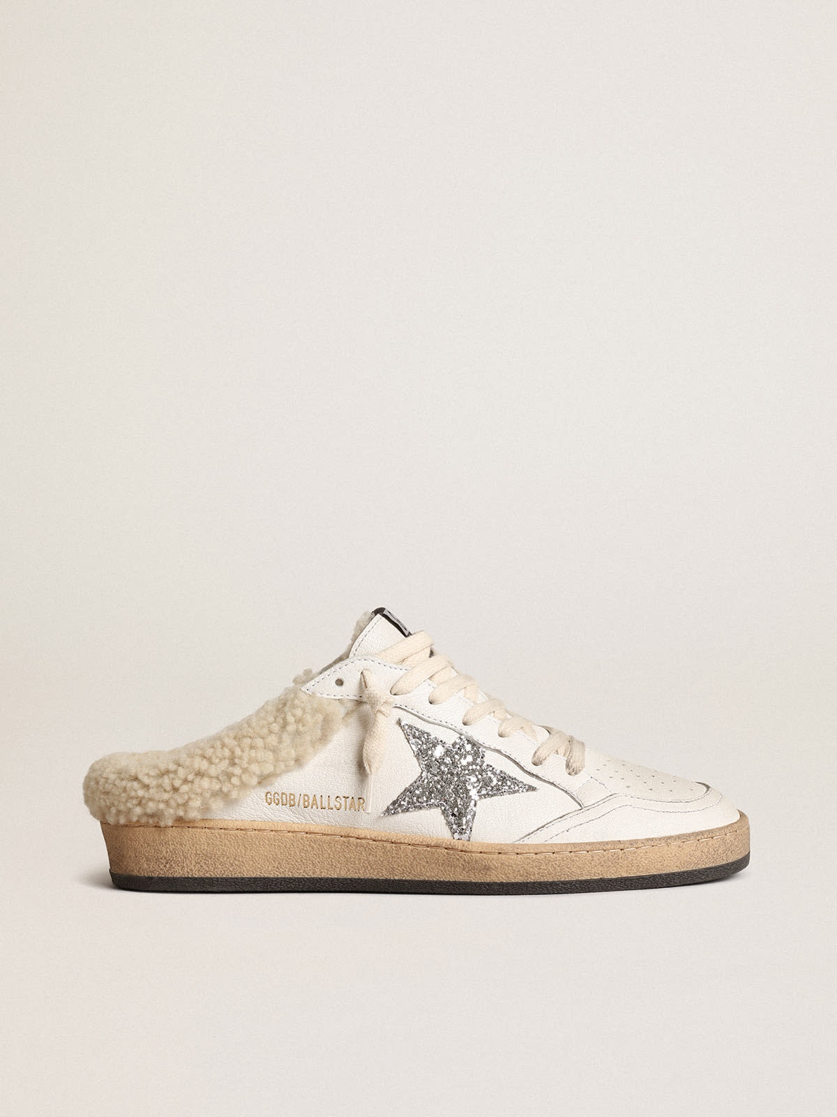 Ball Star Sabots with glitter star and shearling lining - 1