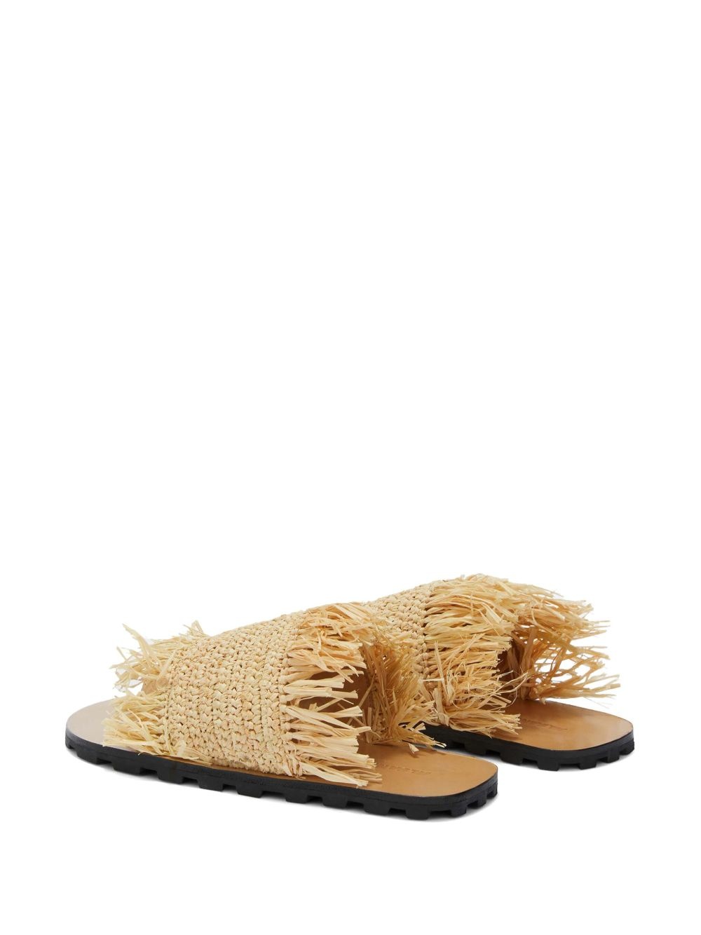 flat straw sandals - 3