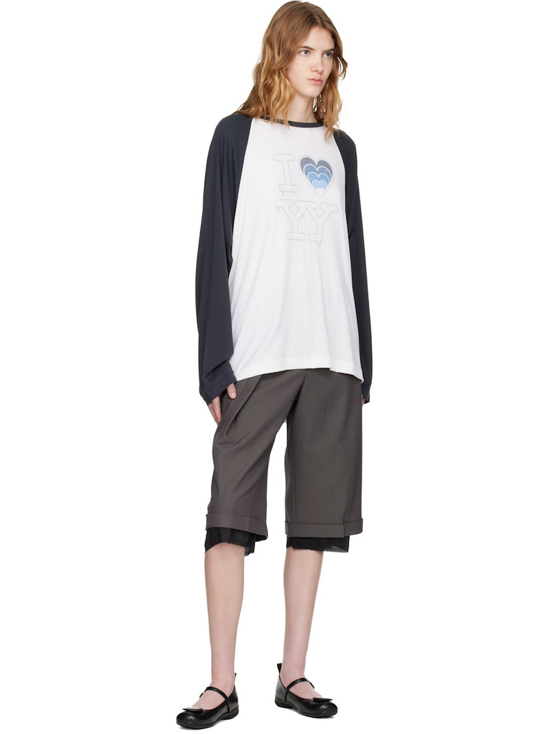 OPEN YY White & Blue 'I LOVE YY' Raglan T-shirt outlook