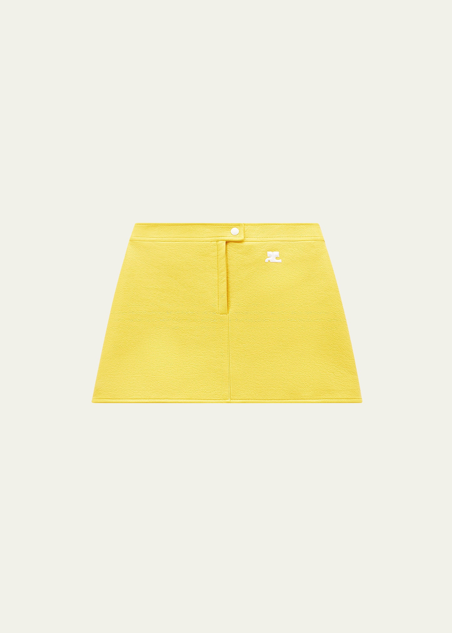 Textured Vinyl Mini Skirt - 5