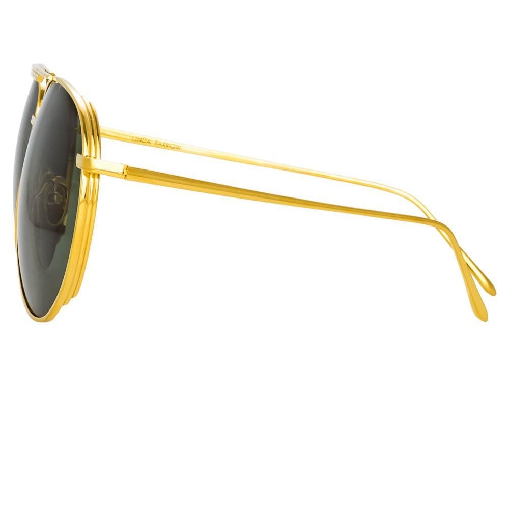 CARTER AVIATOR SUNGLASSES IN YELLOW GOLD - 3