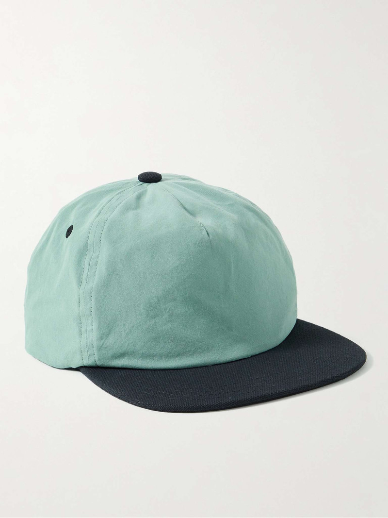 Logo-Embroidered Cotton-Poplin 및 캔버스 야구 모자 - 1