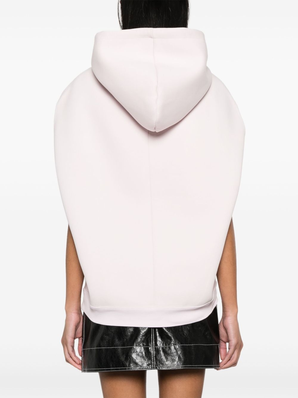 logo-embroidered jersey hoodie - 4