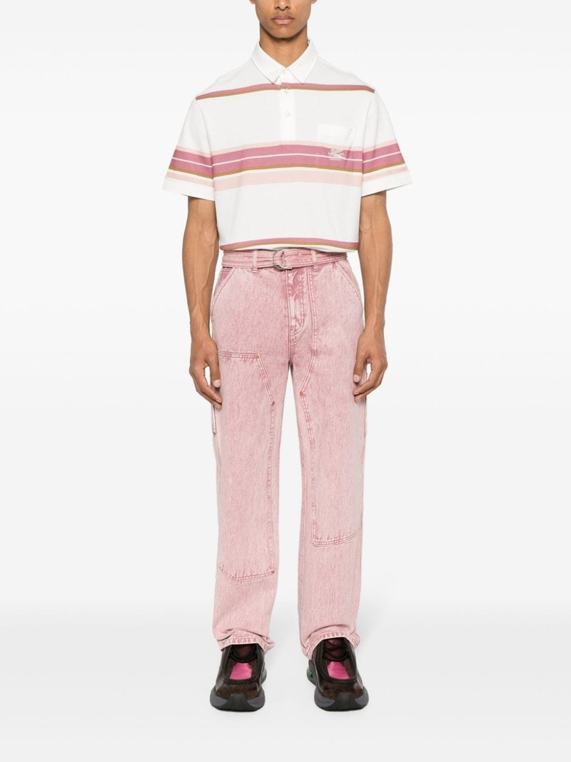 Etro Pegaso-motif cotton polo shirt outlook