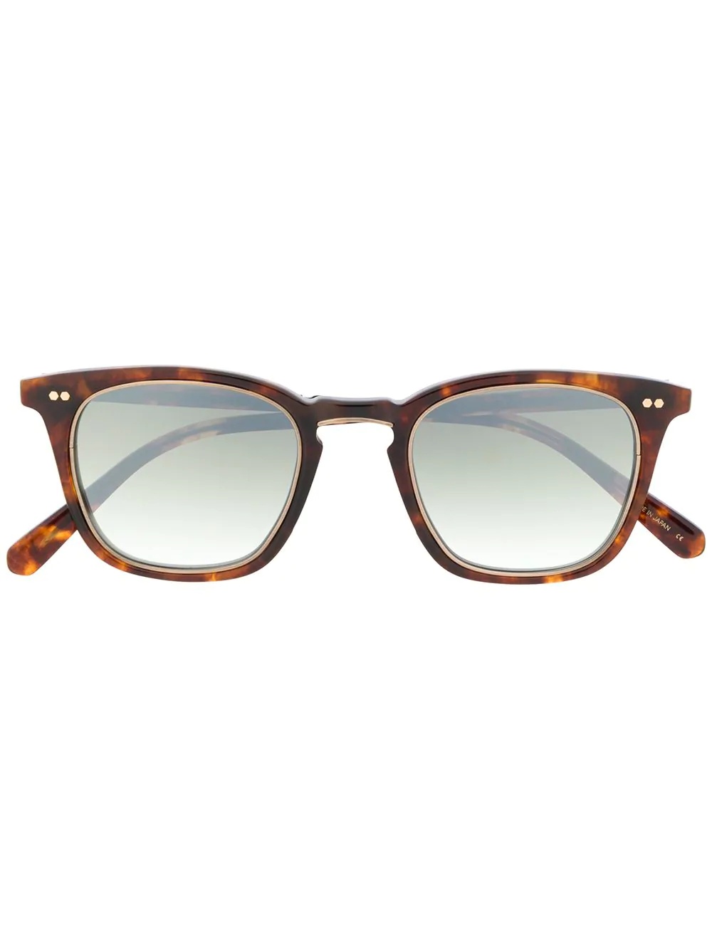 square-frame mirrored sunglasses - 1