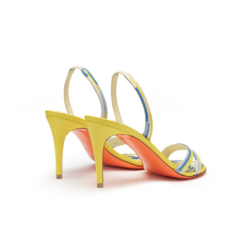 Women's multicolor leather high-heel sandal 3