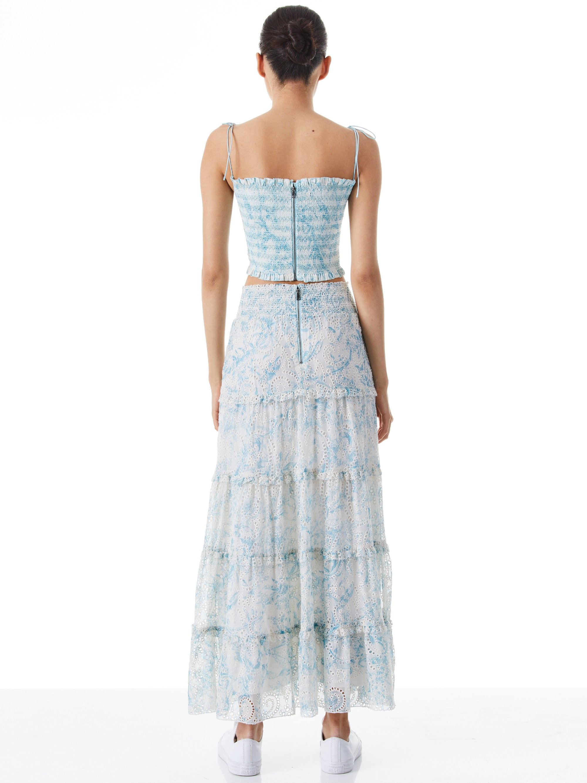 AISHA PANEL RUFFLED MAXI SKIRT - 3