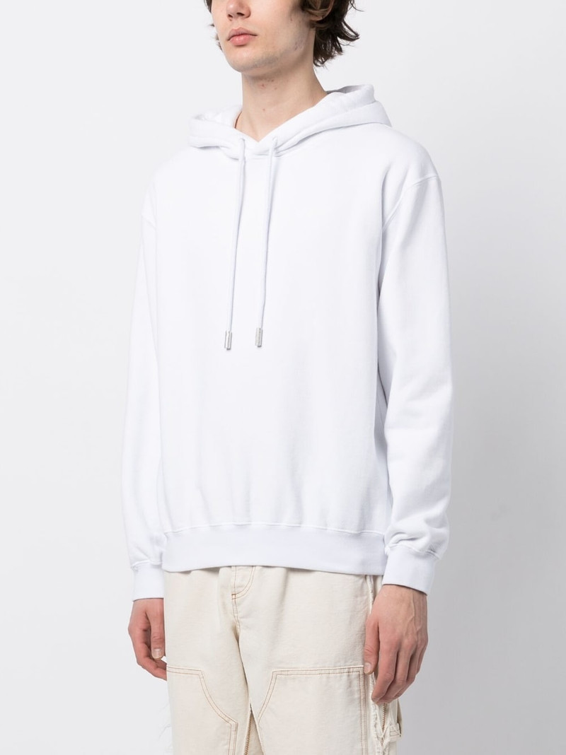 Diag-print cotton hoodie 5
