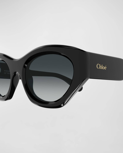 Chloé Logo Acetate Cat-Eye Sunglasses outlook