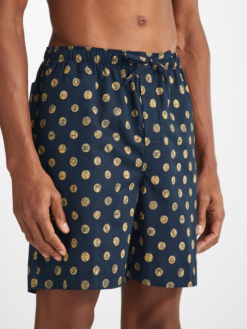 Men's Lounge Shorts Ledbury 78 Cotton Batiste Navy - 2