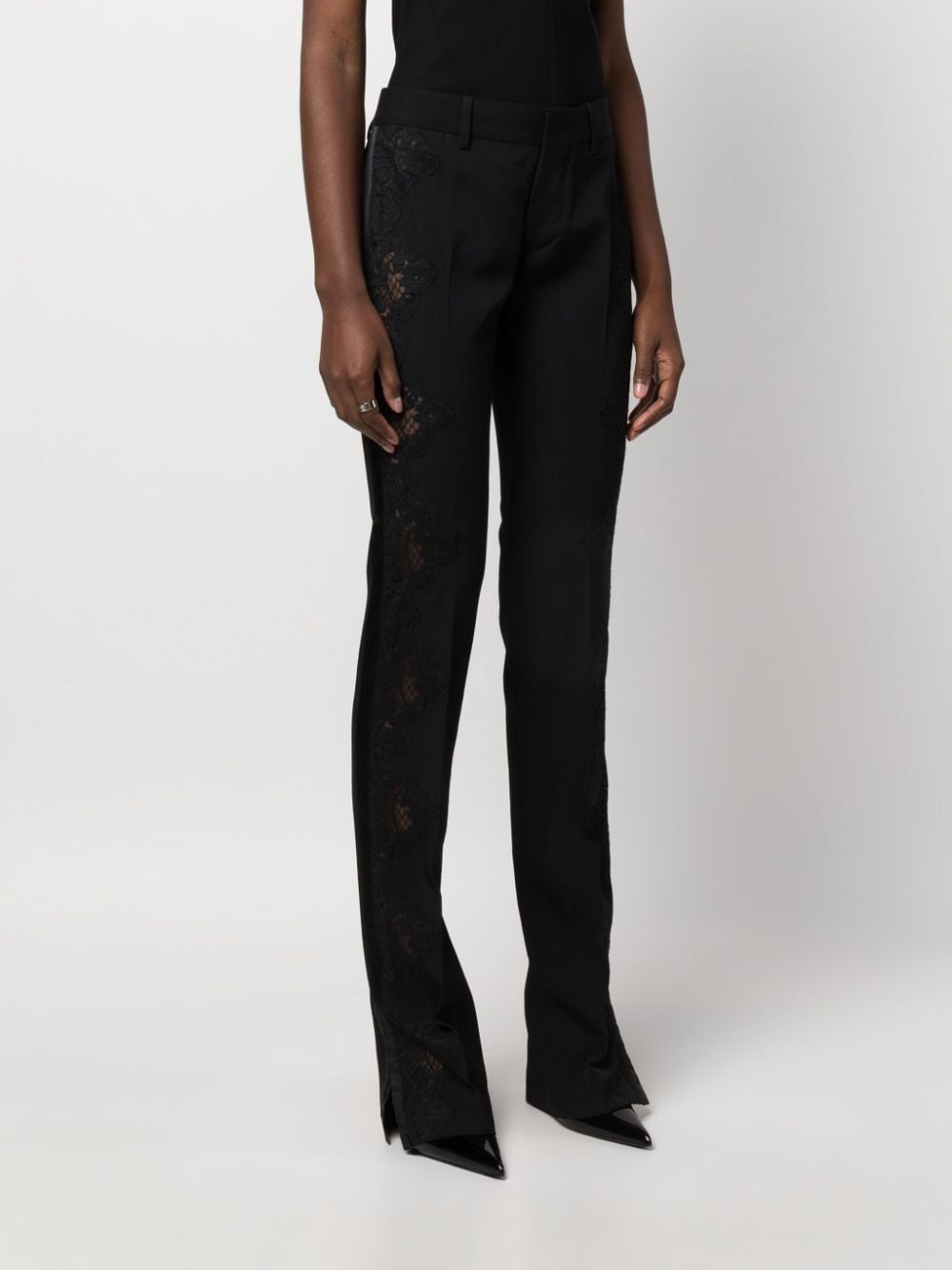 high-waist slim-leg trousers - 3