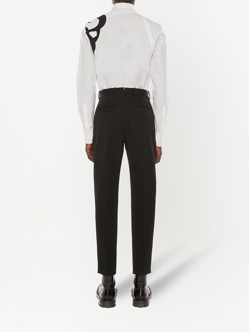 tailored satin-panel trousers 4