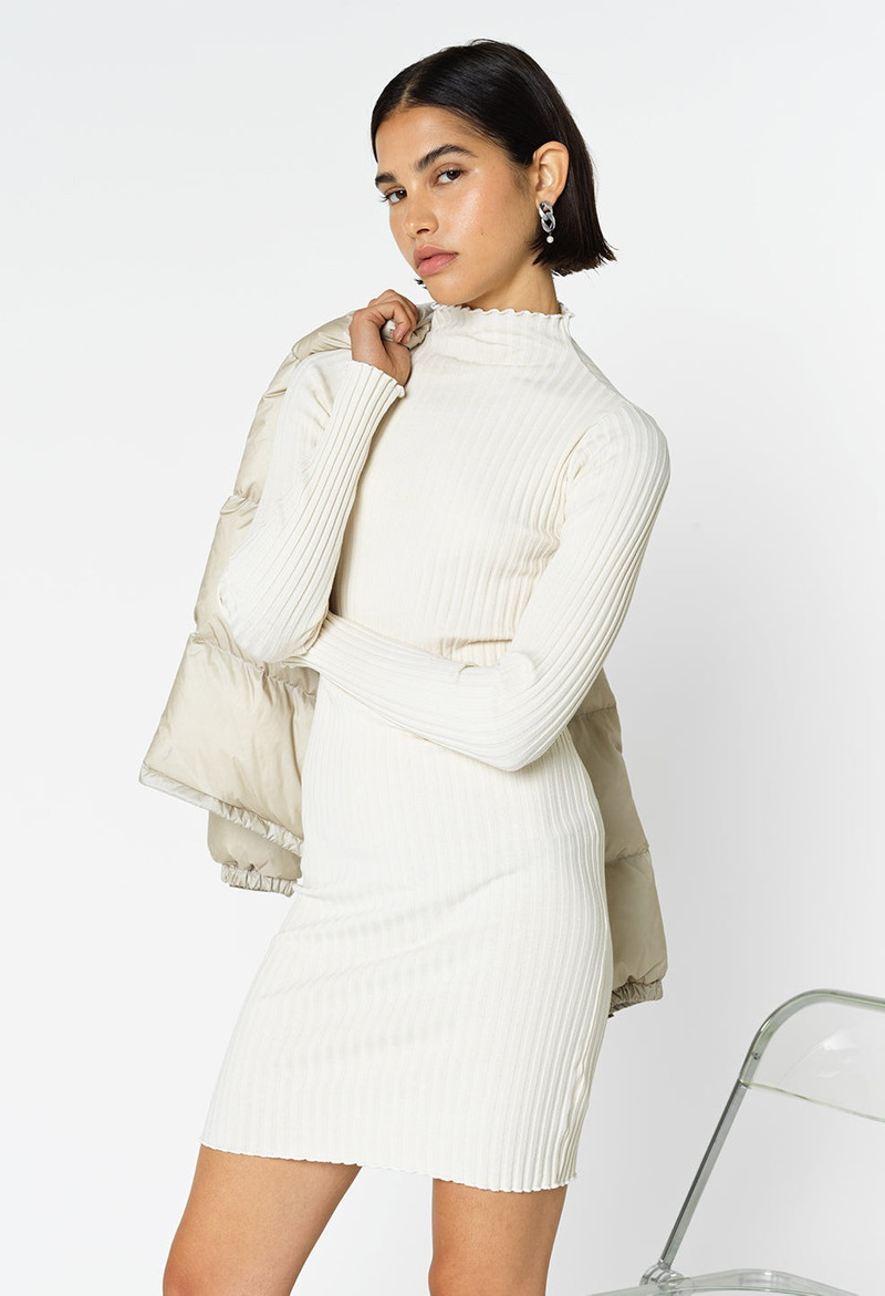 John Elliott GINZA RIB LS MOCK MINI DRESS outlook