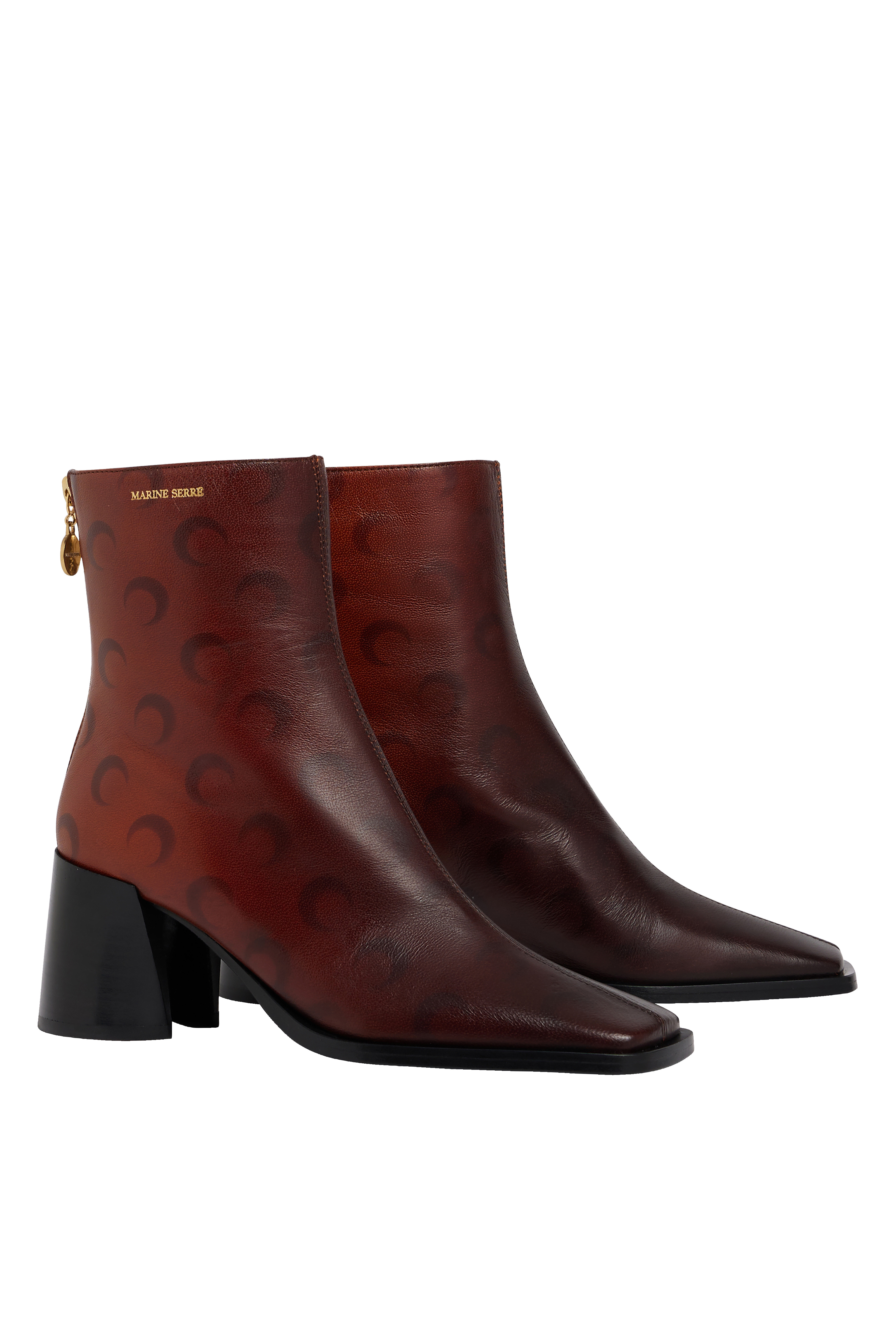 Airbrushed Crafted Leather Ankle Boots - 2