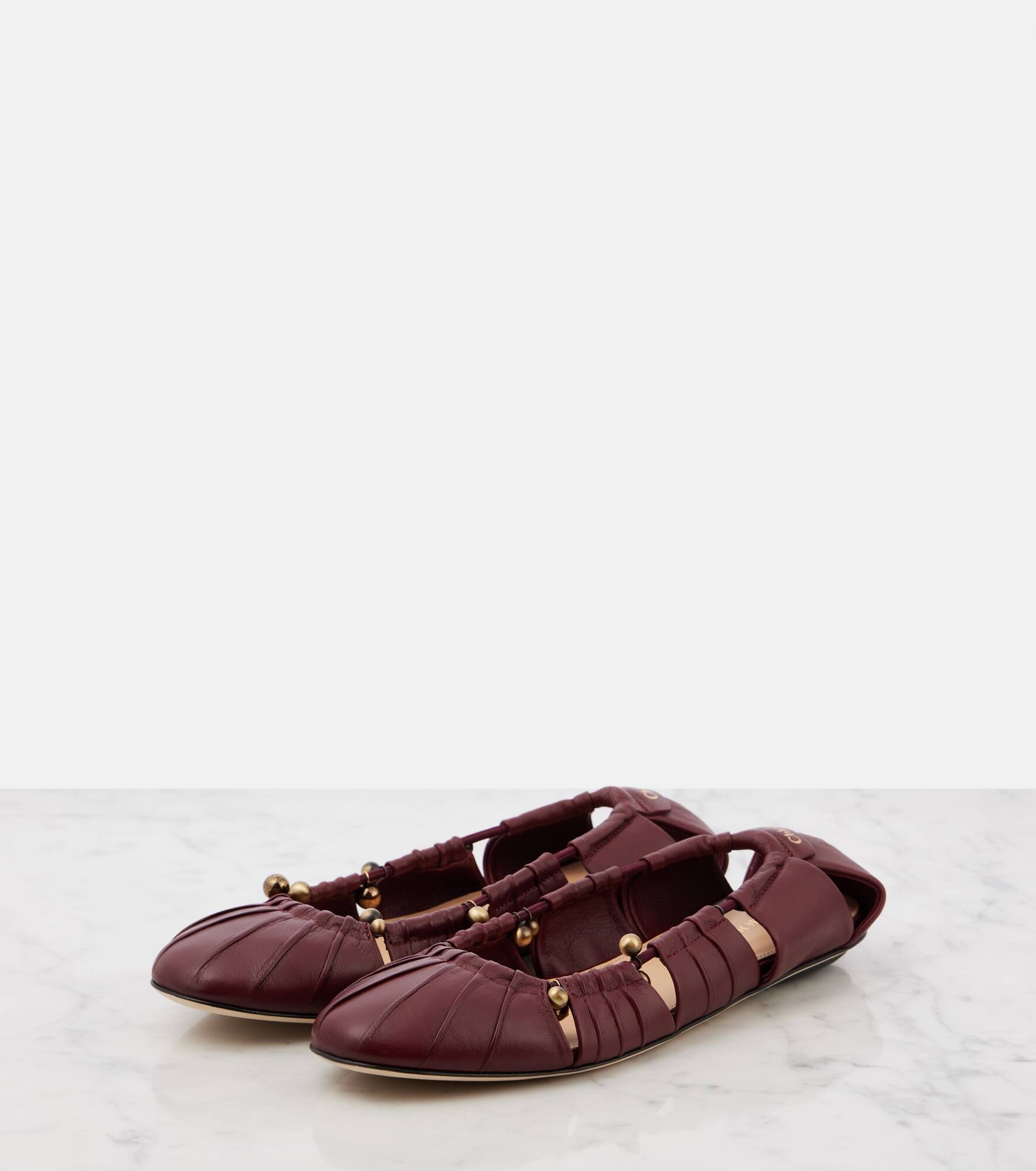 Luna cutout leather ballet flats - 4