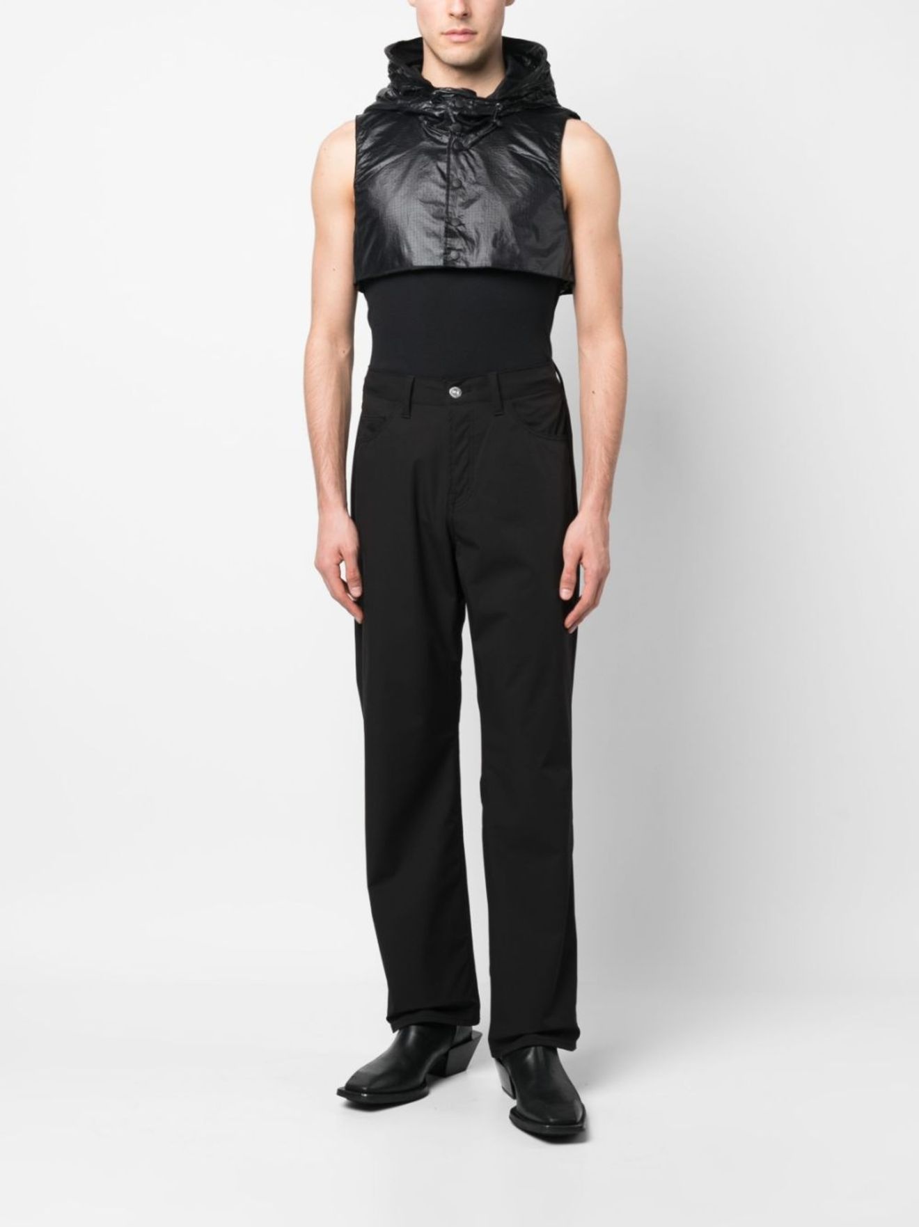 logo-patch tapered-leg trousers - 2