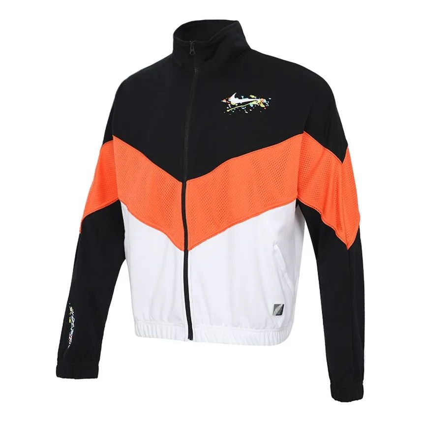 Nike Casual Woven Sports Stand Collar Jacket Black DJ5219-010 - 1