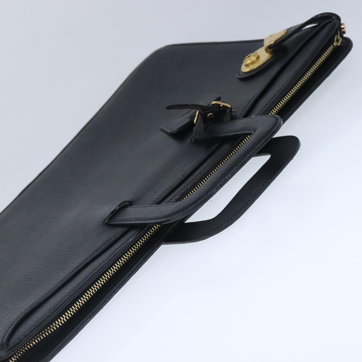 Burberry Business Bag Leather Black Gold - 6