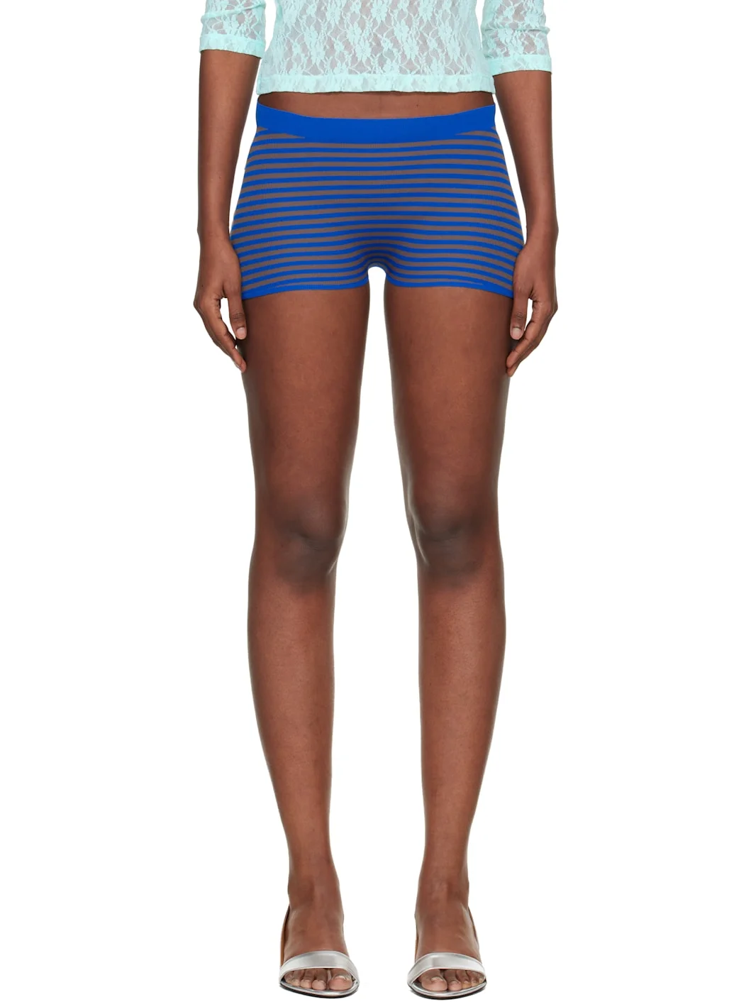 Blue & Brown Camu Shorts - 1