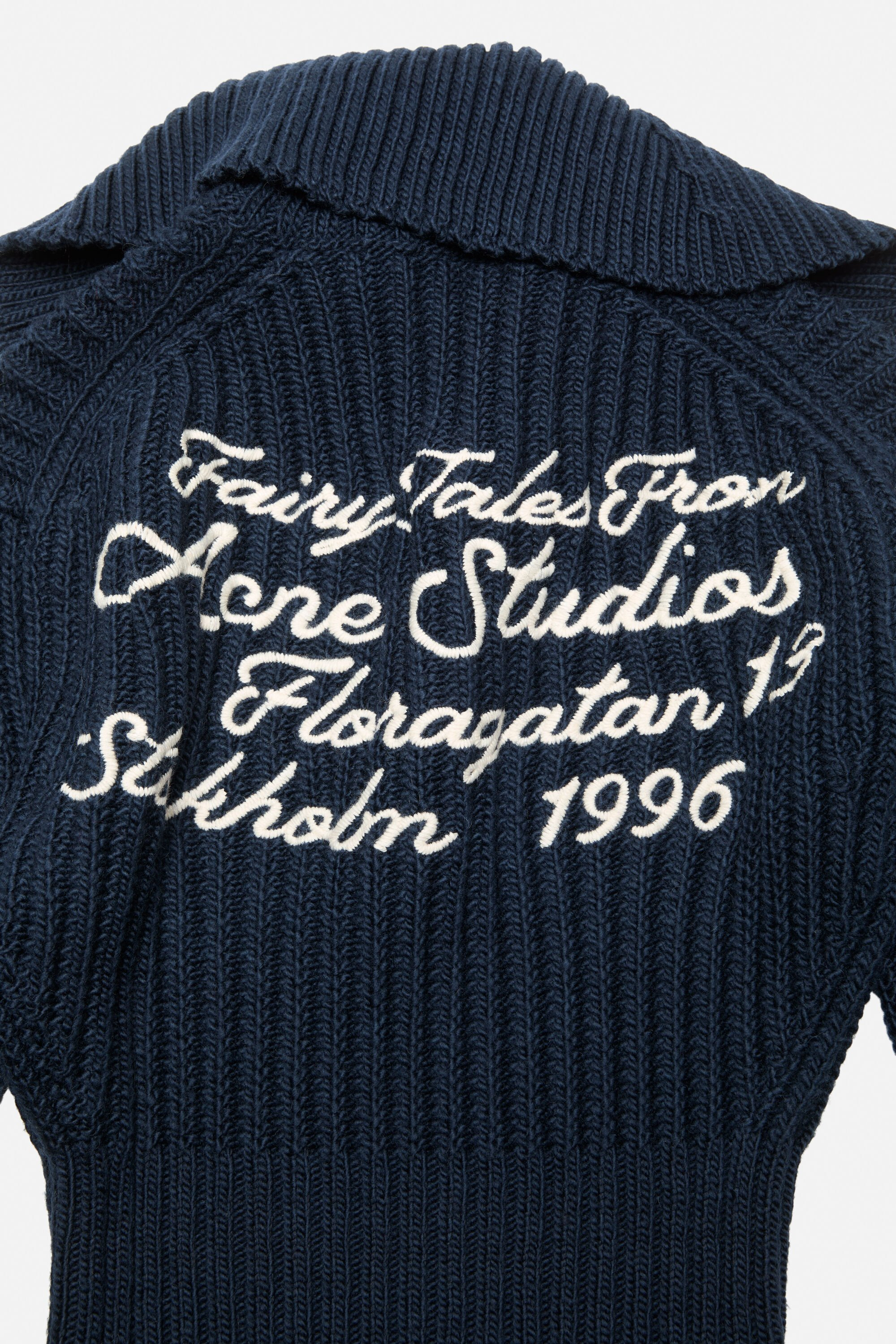 Wool half-zip knit - Navy - 5