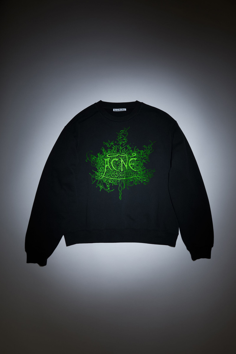 Glow in the dark logo sweater - Faded black 6