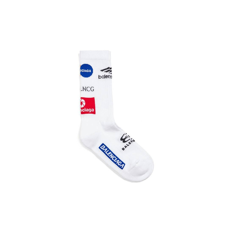 Men's Top League Socks in White/black 1