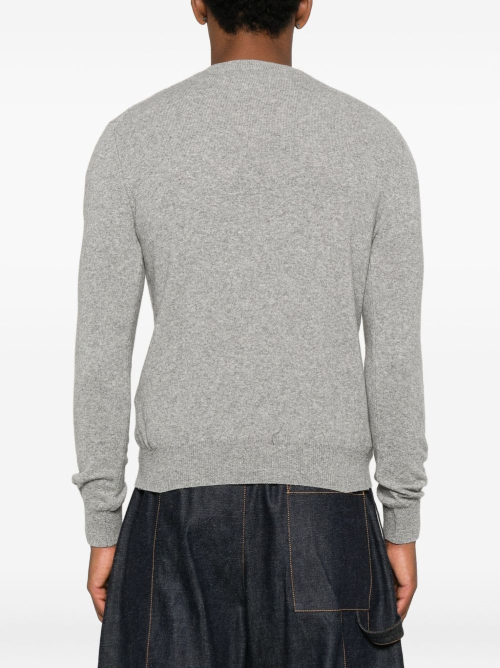logo-patch cardigan - 4