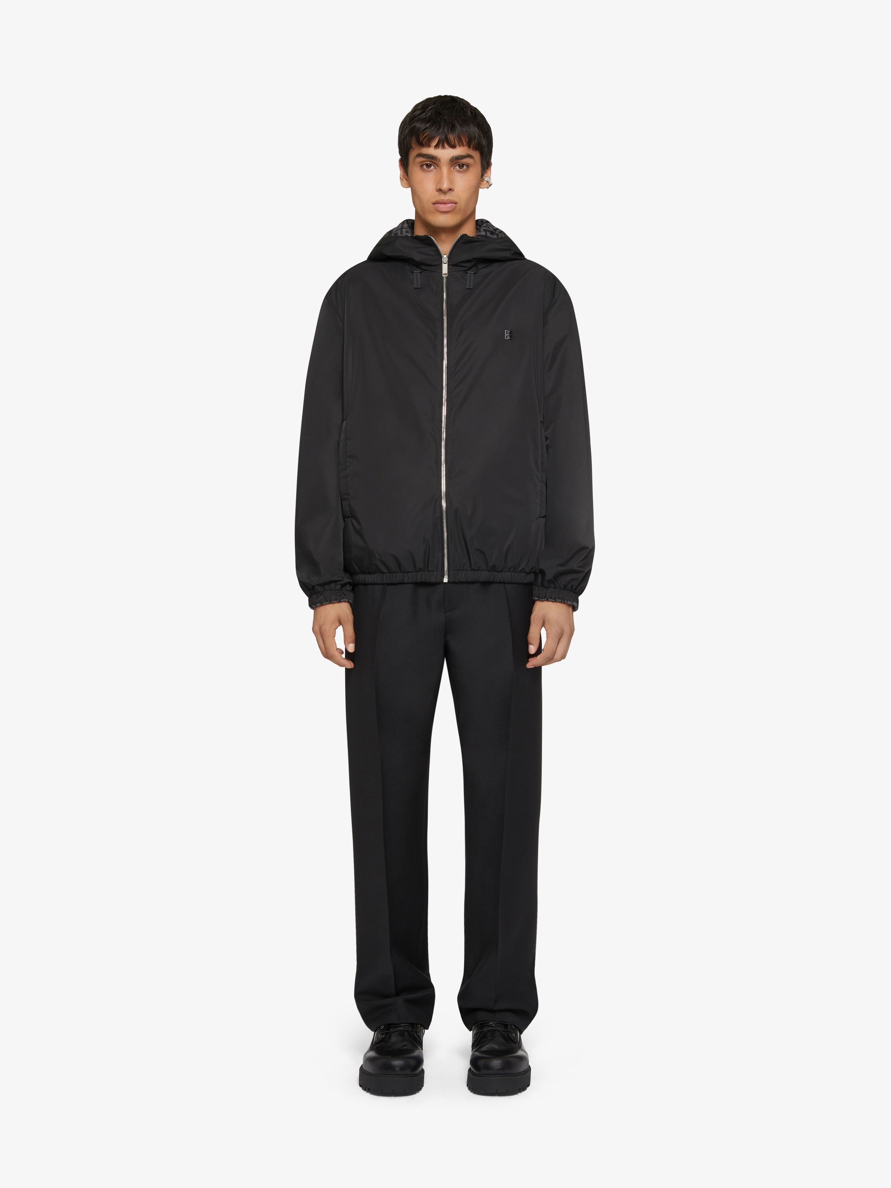 4G REVERSIBLE ZIPPED HOODIE IN WOOL - 2
