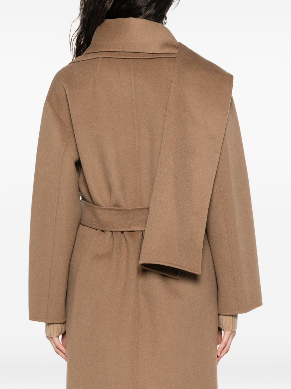 waist-belt wrap coat - 4
