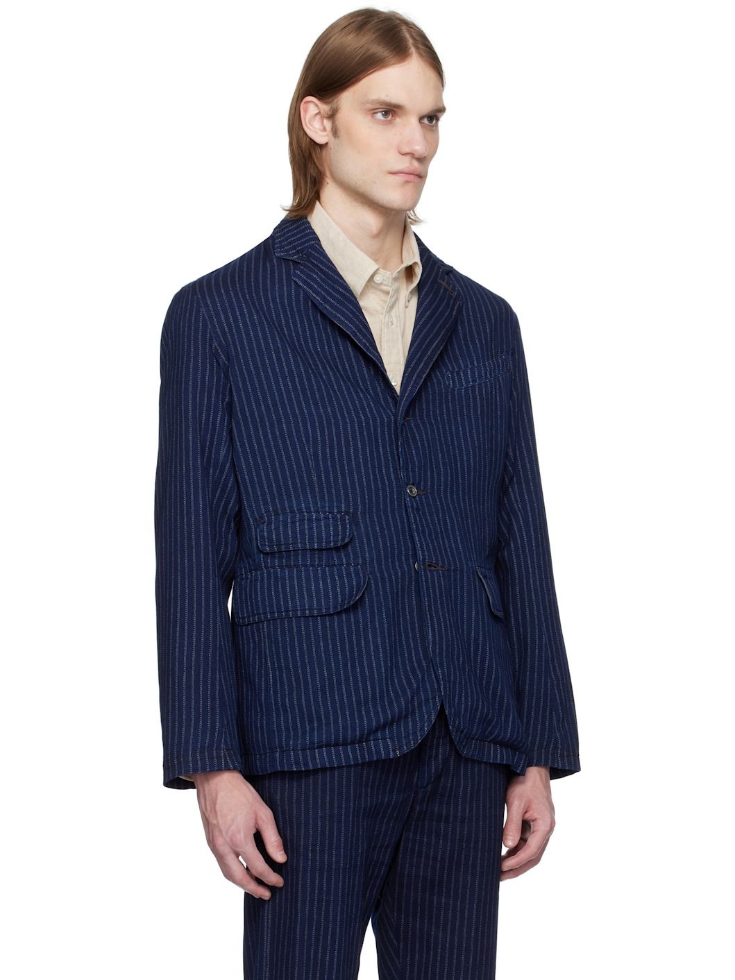 Indigo Unconstructed Twill Blazer - 2
