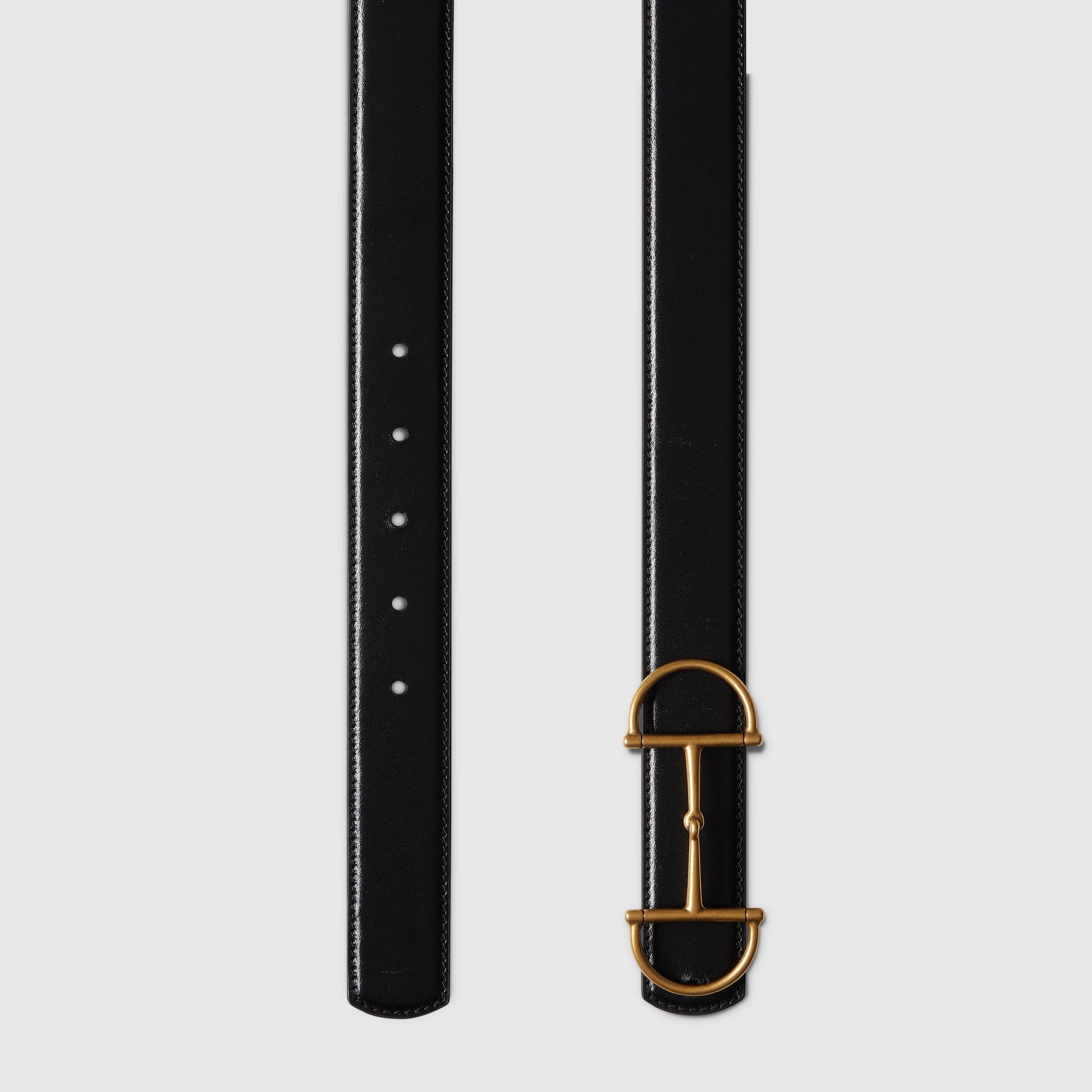 Reversible leather belt with Horsebit - 2