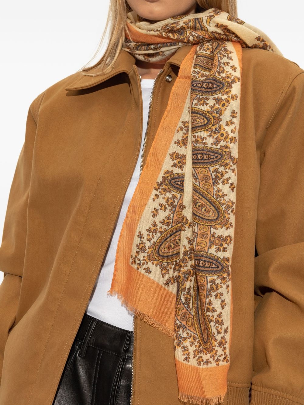 paisley-print scarf - 4