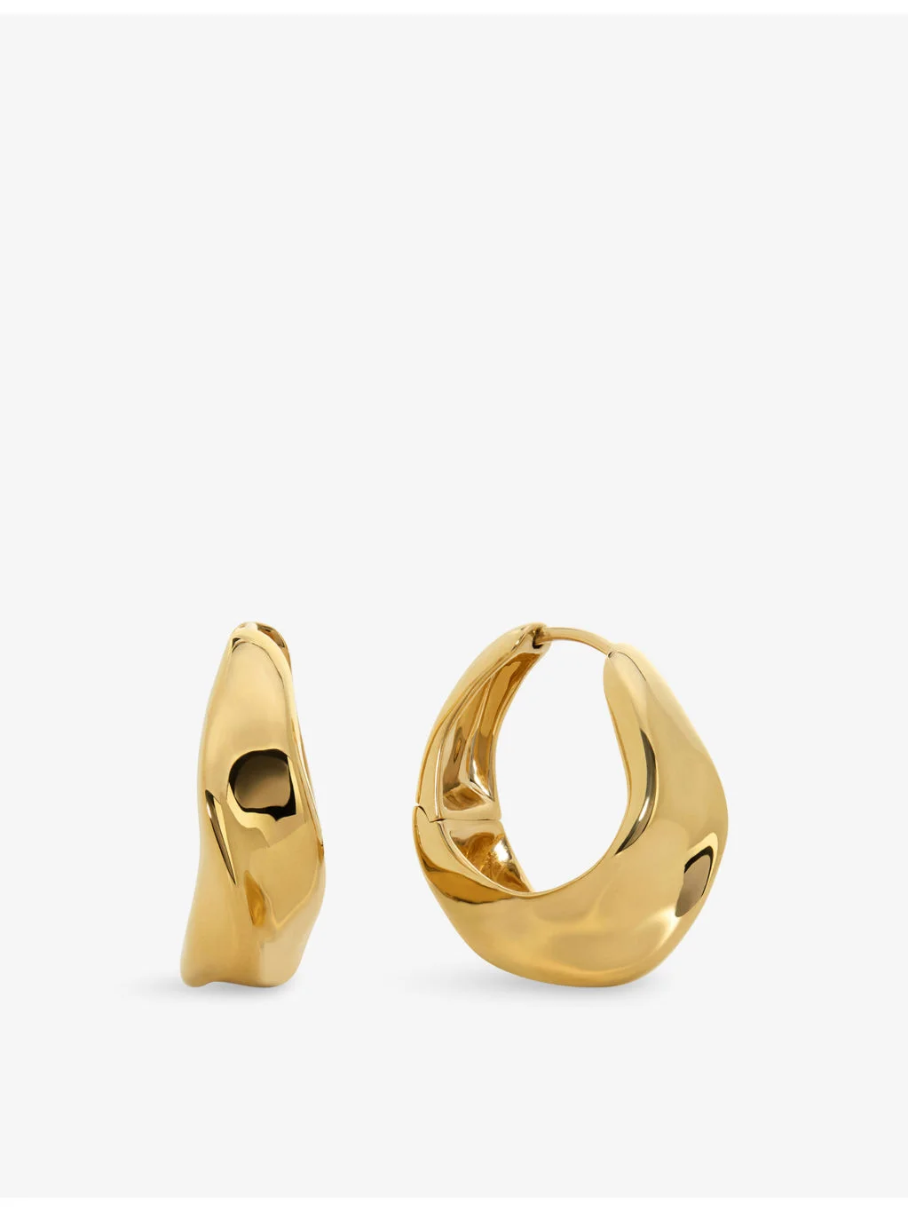 Nomade Medium 18ct Yellow Gold Vermeil Hoop Earrings - 1