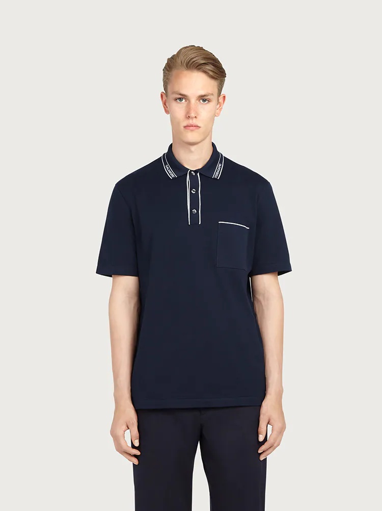SHORT SLEEVED POLO WITH LOGO - 1