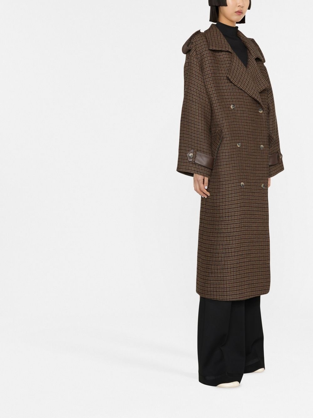 double-breasted button-fastening coat - 4