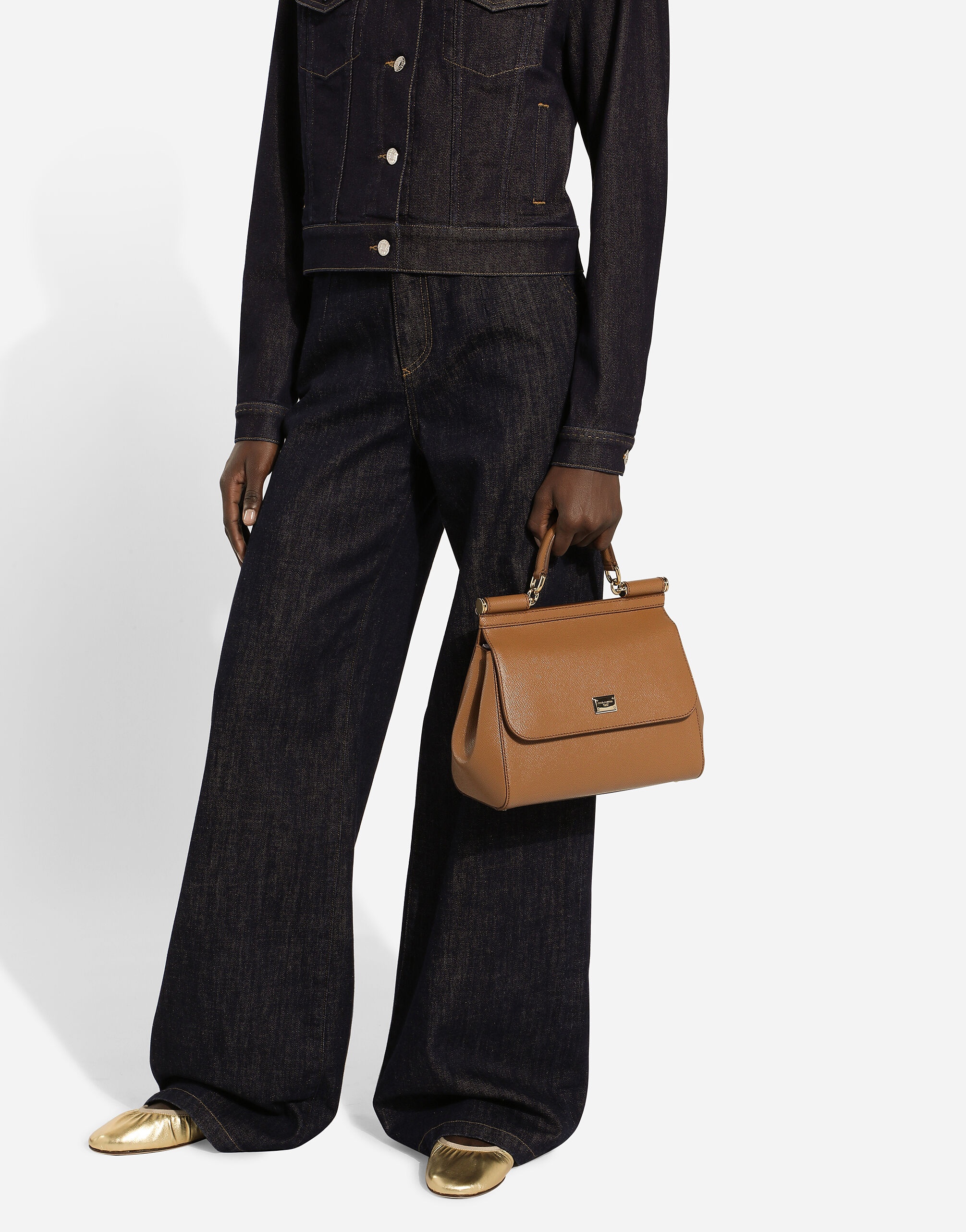 Cotton denim palazzo jeans - 4