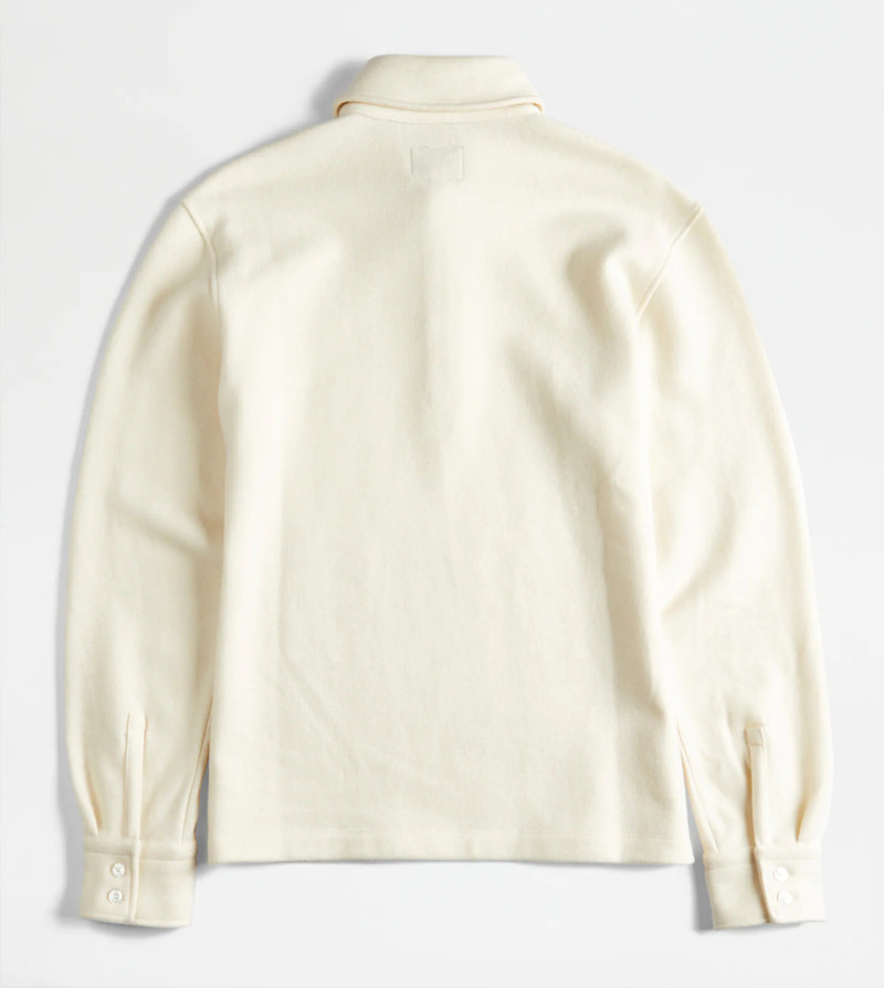 Tod's TOD'S CASHMERE BLEND POLO SHIRT - WHITE outlook